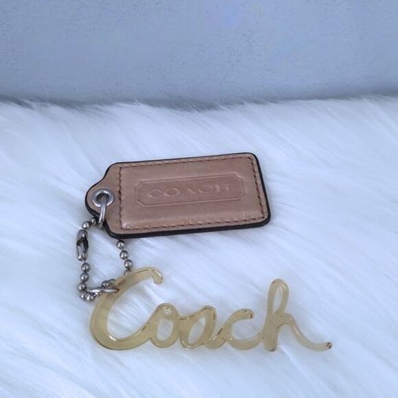 Coach Poppy hangtag & script charm EUC - Picture 1 of 3